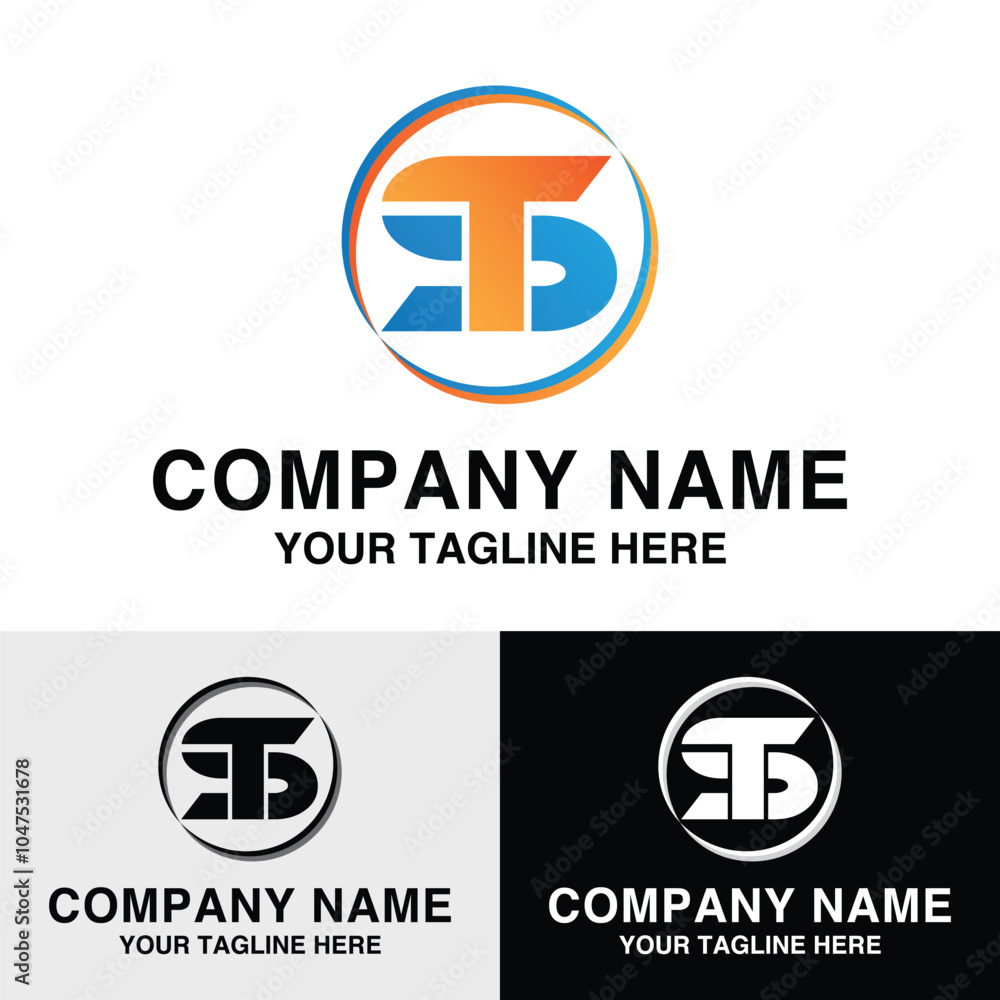 Abstract ST TS letter initial typography vector logo design Abstract ST TS letter initial typography vector logo design