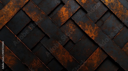 Rustic Grunge: Textured Background of Scratched and Oxidized Metal