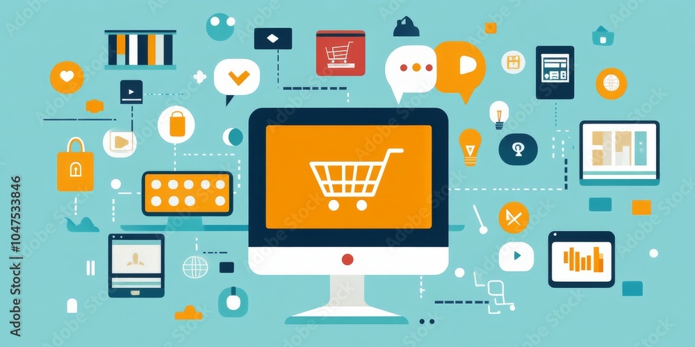 Using the internet to sell products and services. This includes online ads, social media posts, and other digital tools to reach customers. Using the internet to sell products and services. This includes online ads, social media posts, and other digital tools to reach customers.