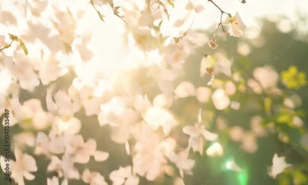 Spring Blossoms Falling in Slow Motion Spring Blossoms Falling in Slow Motion