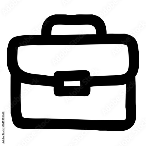 Professional Briefcase Icon in Black [Business and Career Symbol]