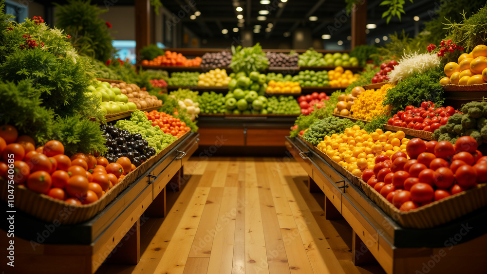 Colorful Abundance: An Inviting Produce Section Showcasing Nature's Bounty Colorful Abundance: An Inviting Produce Section Showcasing Nature's Bounty