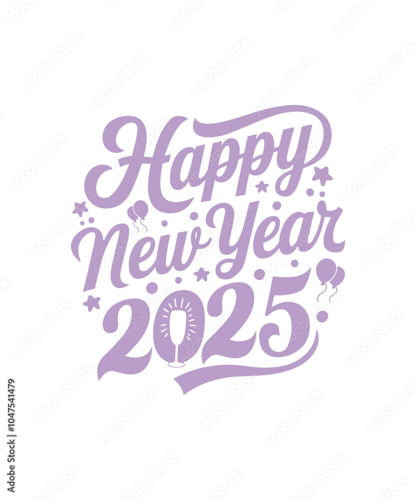 Obraz premium Happy New Year 2025