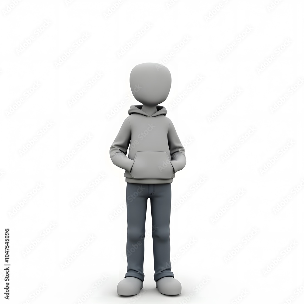 Anonymous Figure ISOLTED on White Background Anonymous Figure ISOLTED on White Background