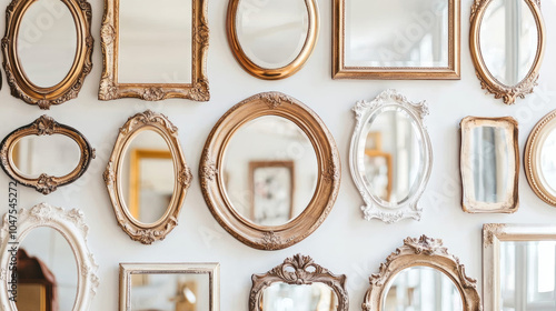 Imagine a collection of mirrors arranged in an eclectic display, each reflecting light in unique ways. 