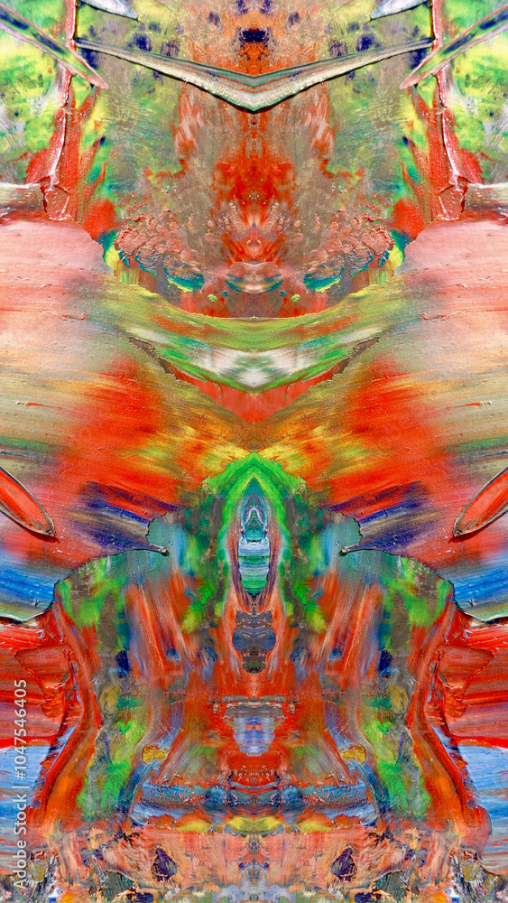 Fototapeta premium Abstract background art . Ethnic pattern. Mixtures of oil paint. Trendy hand painting canvas. Wall decor and Wall art prints Idea. 3D Texture. Art object