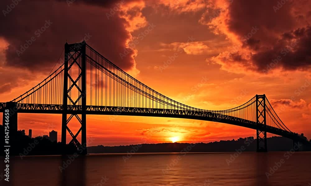 Bridge Silhouette at Sunset