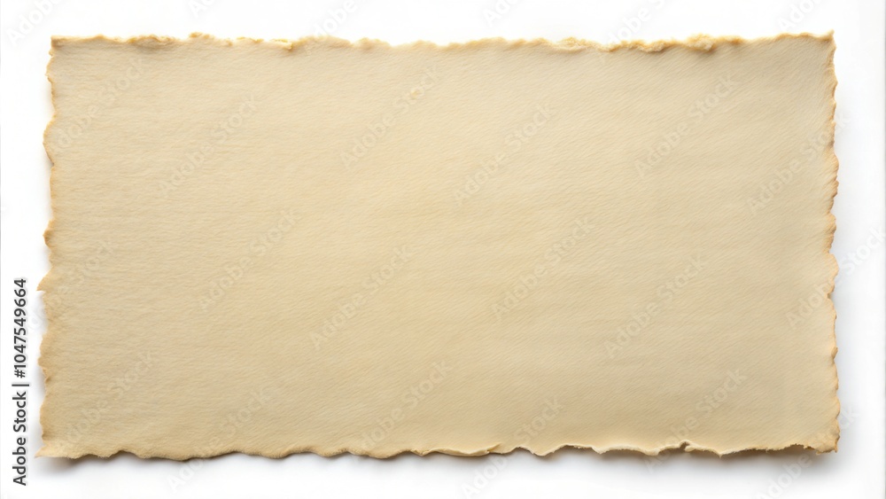 Blank Aged Parchment Paper with Torn Edges