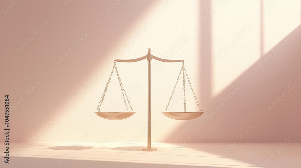 Scales of Justice Suspended in Air Scales of Justice Suspended in Air
