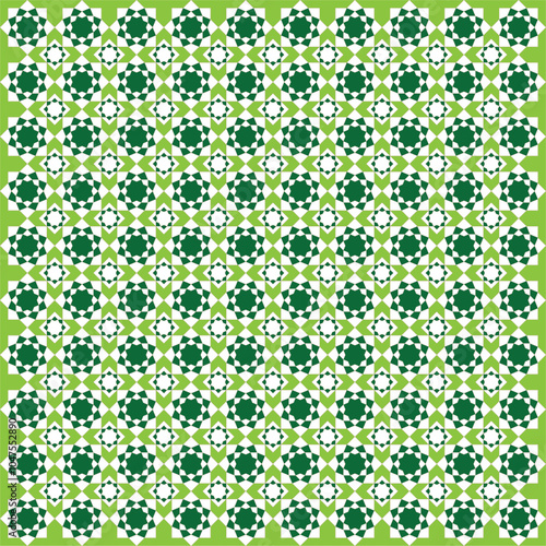 Green Seamless oriental Pattern