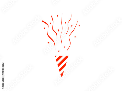 フラットパーティークラッカーマーク：赤縞