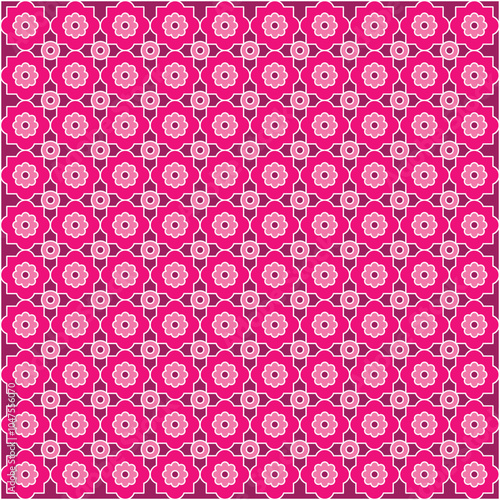 Pink Geometric Seamless Pattern