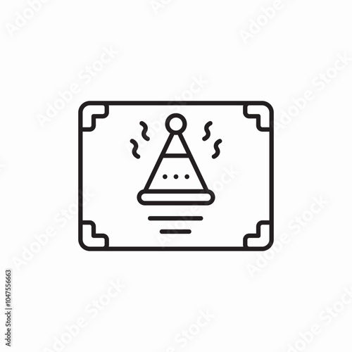 holiday invitation icon sign vector