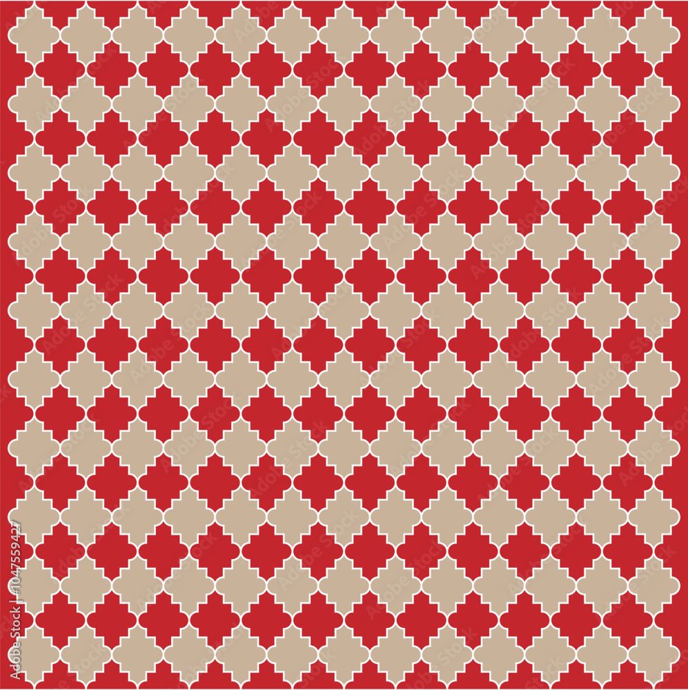 Red Seamless Pattern, Arabic and Islamic Geometric Pattern Vector Red Seamless Pattern, Arabic and Islamic Geometric Pattern Vector