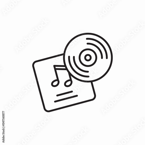 vinyl album icon sign vector