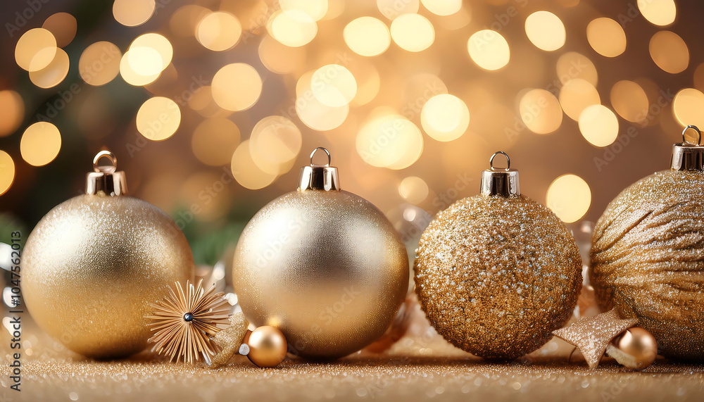 Luxury Christmas decorations feature a glittering effect on a shiny background for a festiv_1(478) Luxury Christmas decorations feature a glittering effect on a shiny background for a festiv_1(478)