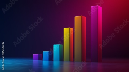Colorful 3D Bar Chart on Dark Background Free Download Colorful 3D Bar Chart on Dark Background - GFXLoad