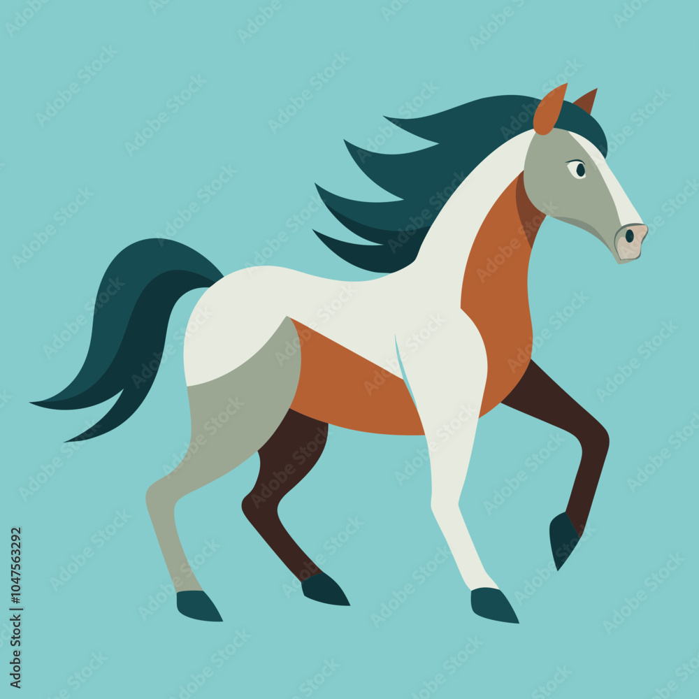 running horse with a mane running horse with a mane