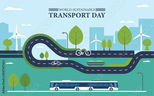 World Sustainable Transport Day design templet, for your poster and banner