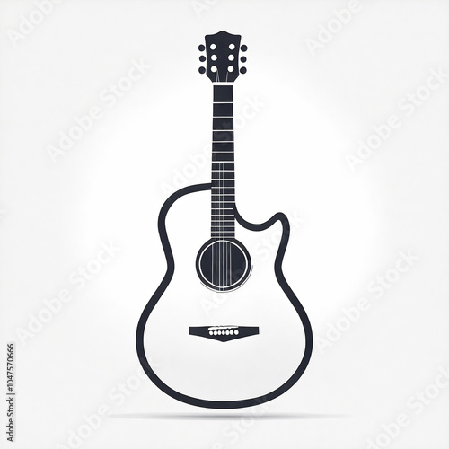 guitar isolated on white