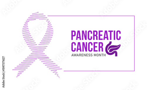 Pancreatic cancer purple ribbon graphic
hand drawn sketch style rough cancer purple ribbon design vector Pancreatic cancer awareness month November banner or illustration