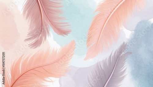 pink feathers background