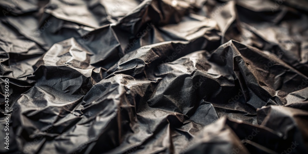 Abstract Closeup of Crumpled Black Fabric,texture ,background Abstract Closeup of Crumpled Black Fabric,texture ,background