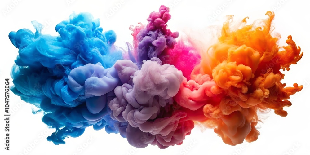 Abstract Colorful Ink Swirls, White Background, Liquid Art, Abstract, Ink Abstract Colorful Ink Swirls, White Background, Liquid Art, Abstract, Ink