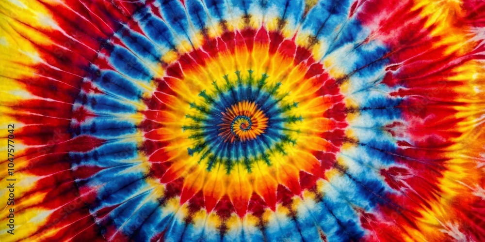 Abstract Spiral Tie Dye Pattern in Red, Yellow, and Blue, tie dye , abstract art Abstract Spiral Tie Dye Pattern in Red, Yellow, and Blue, tie dye , abstract art
