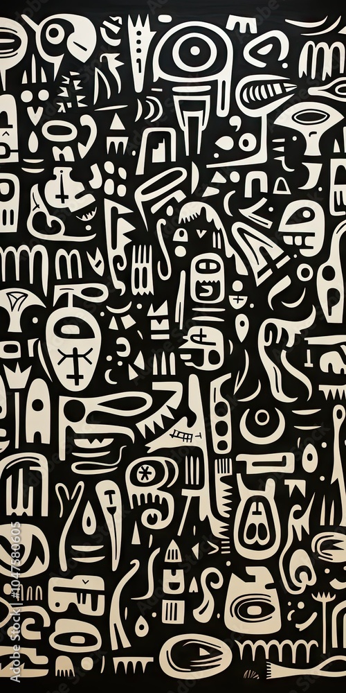 Abstract black and white art Abstract black and white art