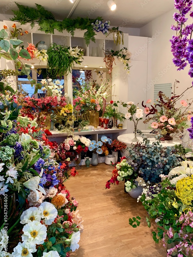 Naklejka premium flowers in a shop