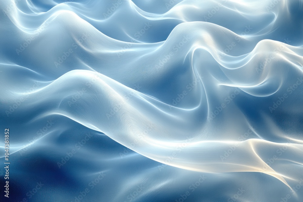Abstract Blue and White Wavy Pattern with Subtle Lines Abstract Blue and White Wavy Pattern with Subtle Lines