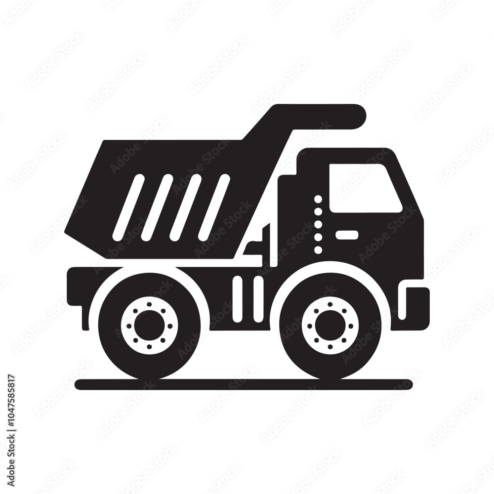 Dump Truck Silhouette Vector Illustration – Perfect for Construction Graphics Dump Truck Silhouette Vector Illustration – Perfect for Construction Graphics