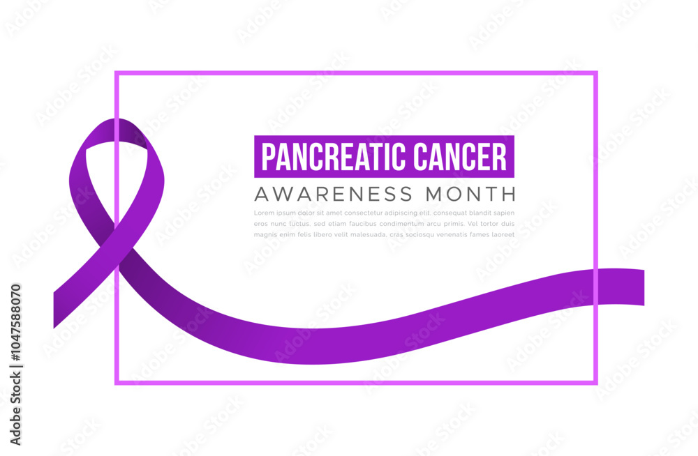 Purple Ribbon Pancreatic Cancer Awareness Design Template Pancreatic Cancer Awareness Horizontal Banner Design with Purple Ribbon and Space for Text Pancreatic Cancer Awareness Month November Vector Purple Ribbon Pancreatic Cancer Awareness Design Template Pancreatic Cancer Awareness Horizontal Banner Design with Purple Ribbon and Space for Text Pancreatic Cancer Awareness Month November Vector