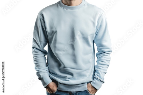 Wallpaper Mural Front view of a man in blank sweatshirt on white background Torontodigital.ca