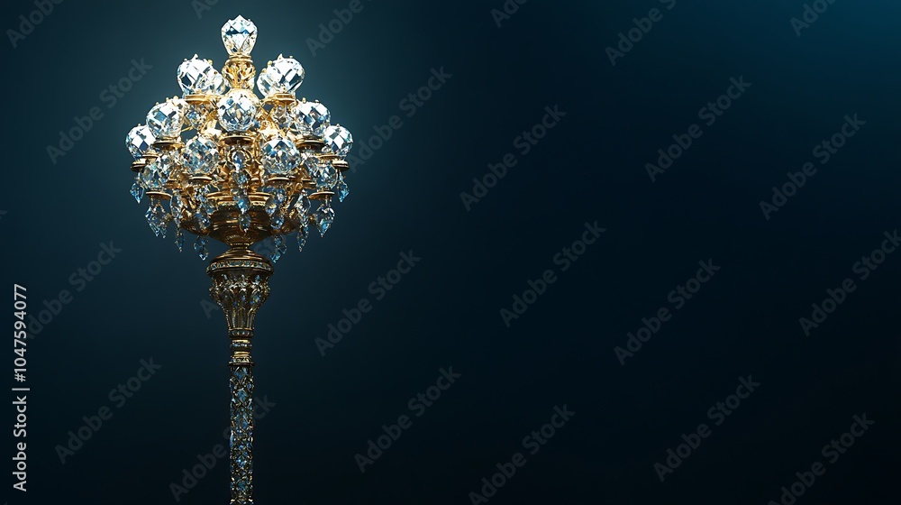 Glowing Golden Scepter with Diamond Accents Glowing Golden Scepter with Diamond Accents