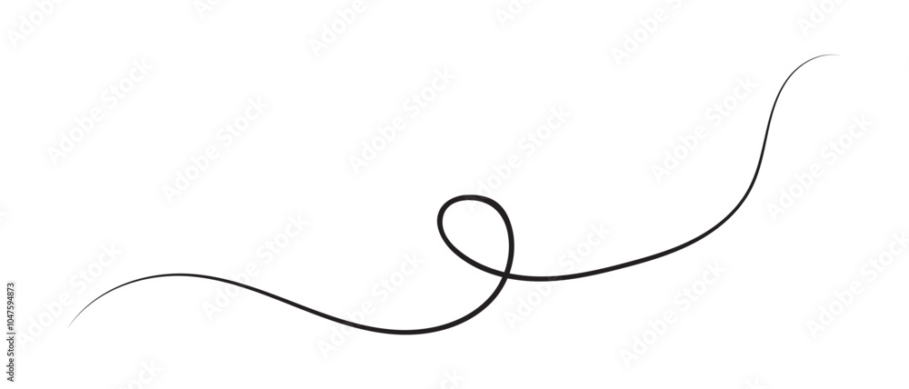 Abstract Squiggle wavy thin line. Squiggle Line Element banner. Vector illustration. Abstract Squiggle wavy thin line. Squiggle Line Element banner. Vector illustration.