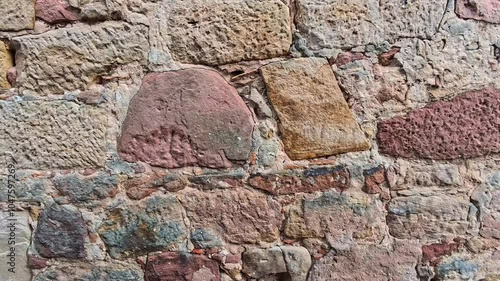 Exploring Ancient Stone Wall Textures in a Historic Location