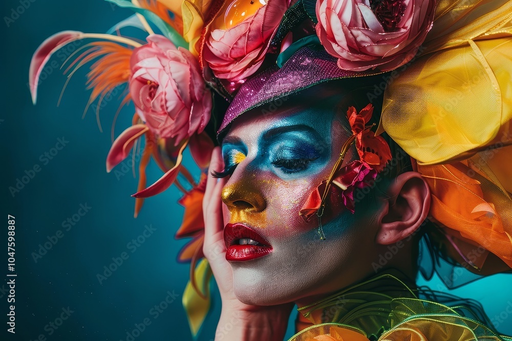 Fototapeta premium Extravagant Drag Queen Ready for the Stage