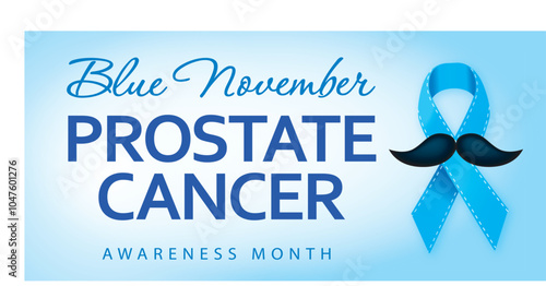 Obraz na płótnie BLUE NOVEMBER PROSTATE CANCER 1 w salonie