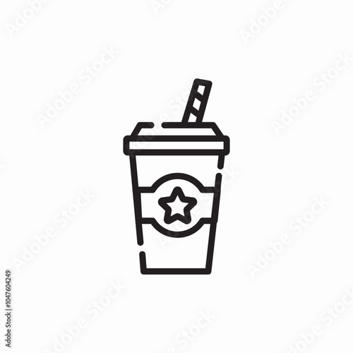 cinema soda drink icon sign vector