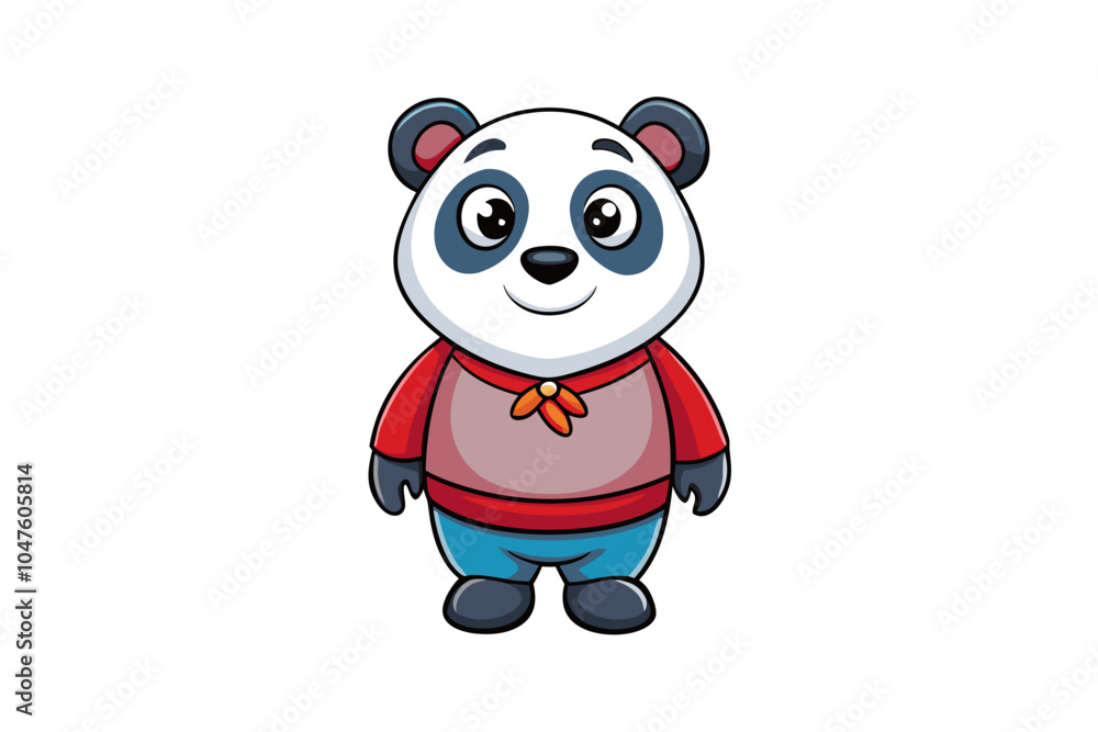 Naklejka premium Panda cartoon vector