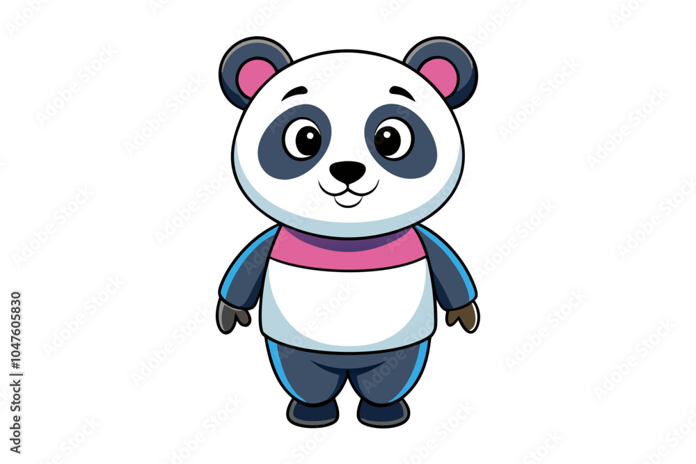 Naklejka premium Panda cartoon vector
