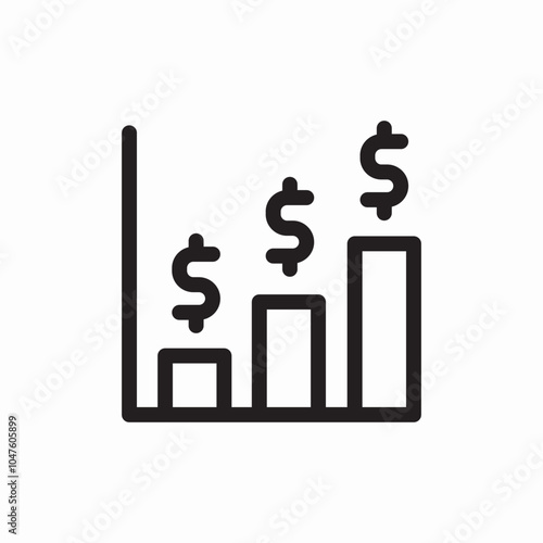 money growth icon sign vector