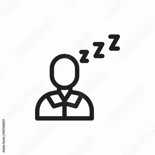 sleep worker icon sign vector