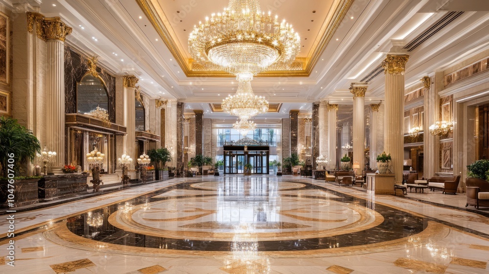Obraz premium Grand Hotel Lobby Interior