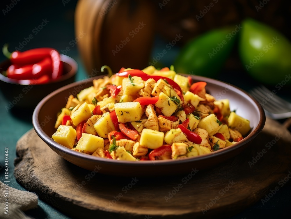 Jamaican Delicacy: Ackee and Saltfish with Local Spice Jamaican Delicacy: Ackee and Saltfish with Local Spice