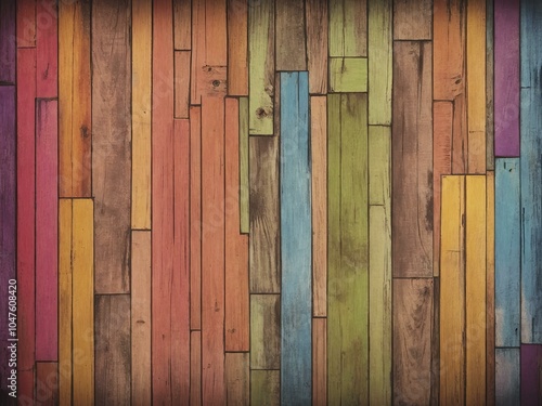 Colorful Wood Texture Background - Rustic Wood Planks