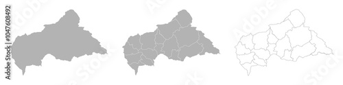 Set of C.A.R Maps with Main Map and Regional maps