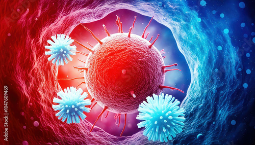 Immune System White Blood Cells Defend Against Bacterial Infections and Pathogens